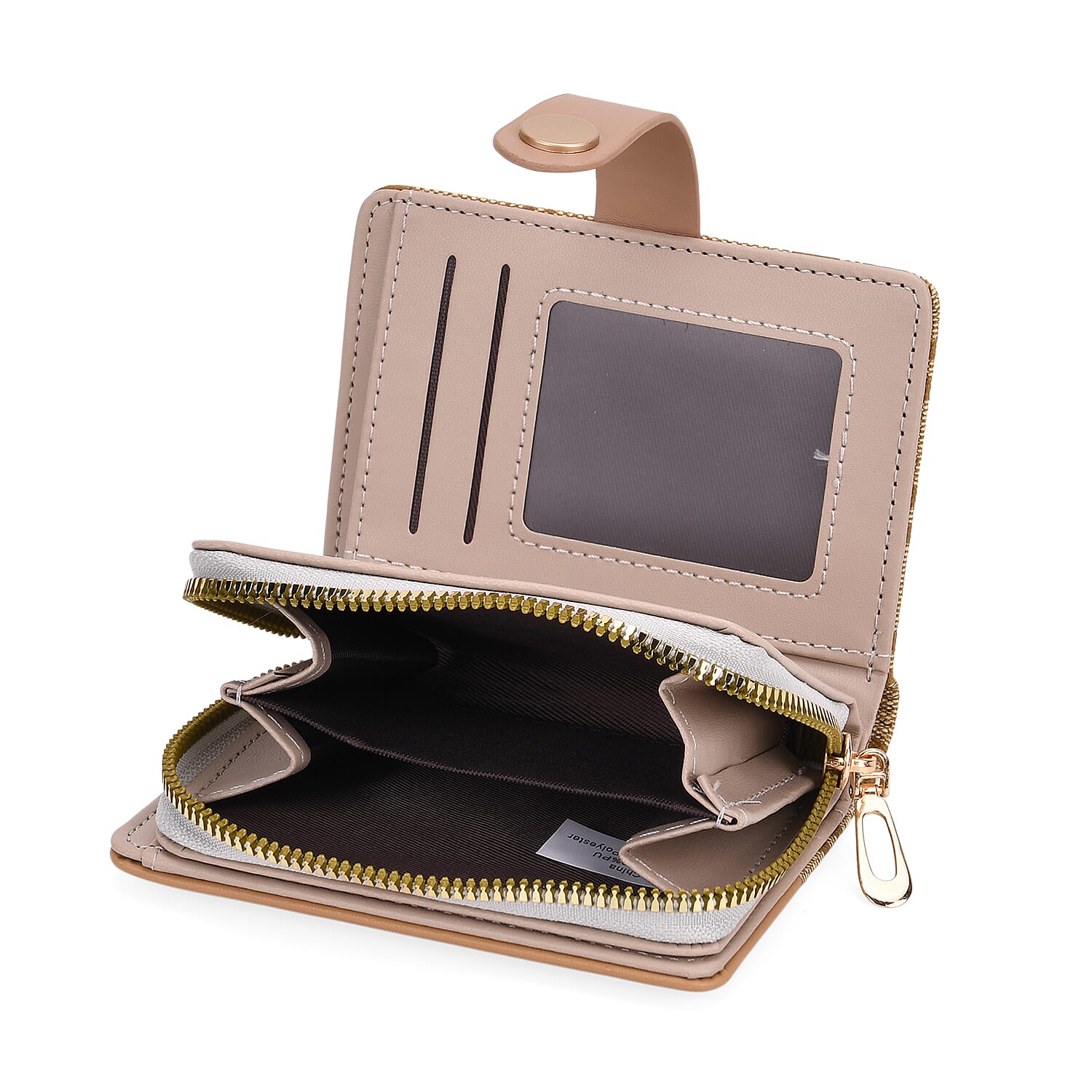 SET OF 2 - Double C Print Clutch - Short Wallet - Yellow