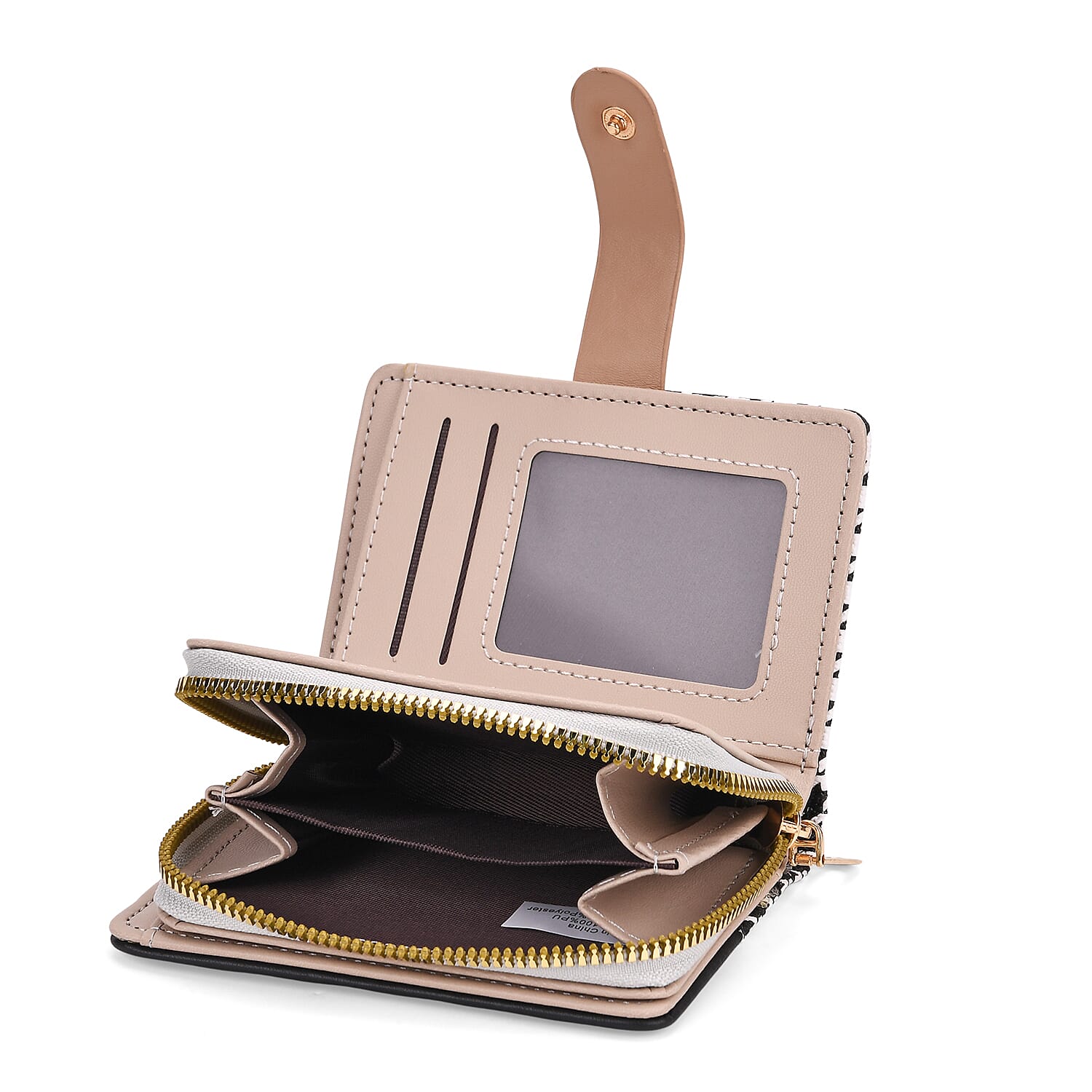 November Special Deal- DESIGNER INSPIRED - Set of 2 Houndstooth Design Wallet - BlackWhite