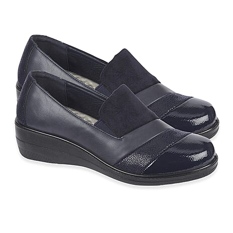 Shoertee Comfort Ladies Shoe (Size - 3) - Navy