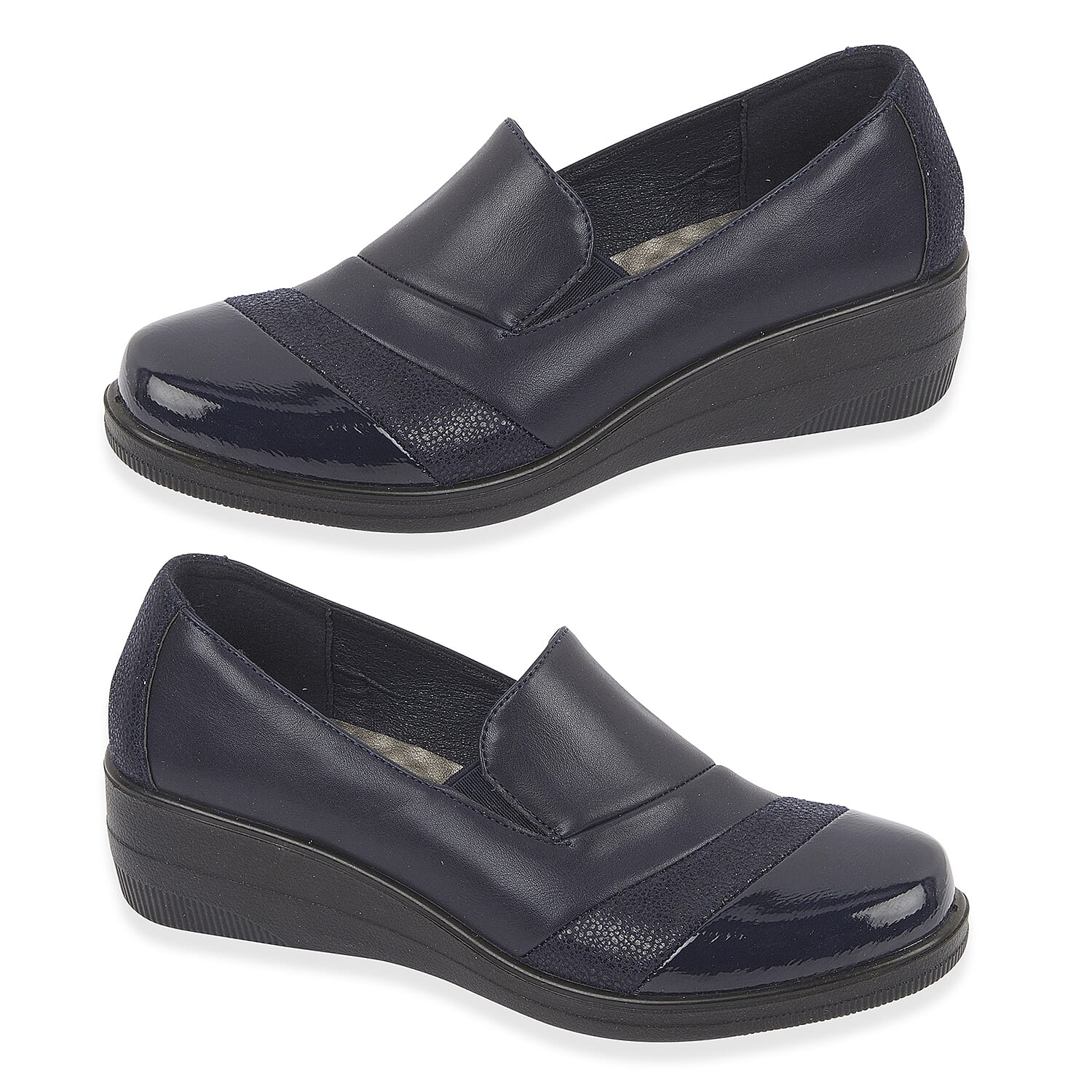 Shoetree-Ladies-NERISSA-Slip-on-Comfort-Shoe-Size-4-Navy