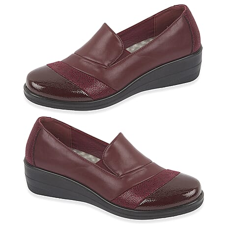 Shoertee Comfort Ladies Shoe (Size - 3) - Burgundy