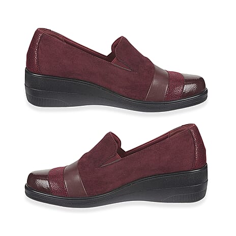 Shoertee Comfort Ladies Shoe (Size - 3) - Burgundy