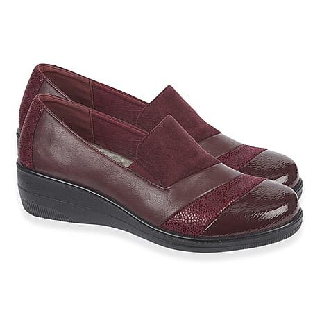 Shoertee Comfort Ladies Shoe (Size - 3) - Burgundy