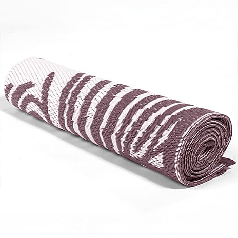 Botanical Style Rug with White Tropical Leaf Pattern Indoor-Outdoor Rug (Size 180x120cm) - Navy