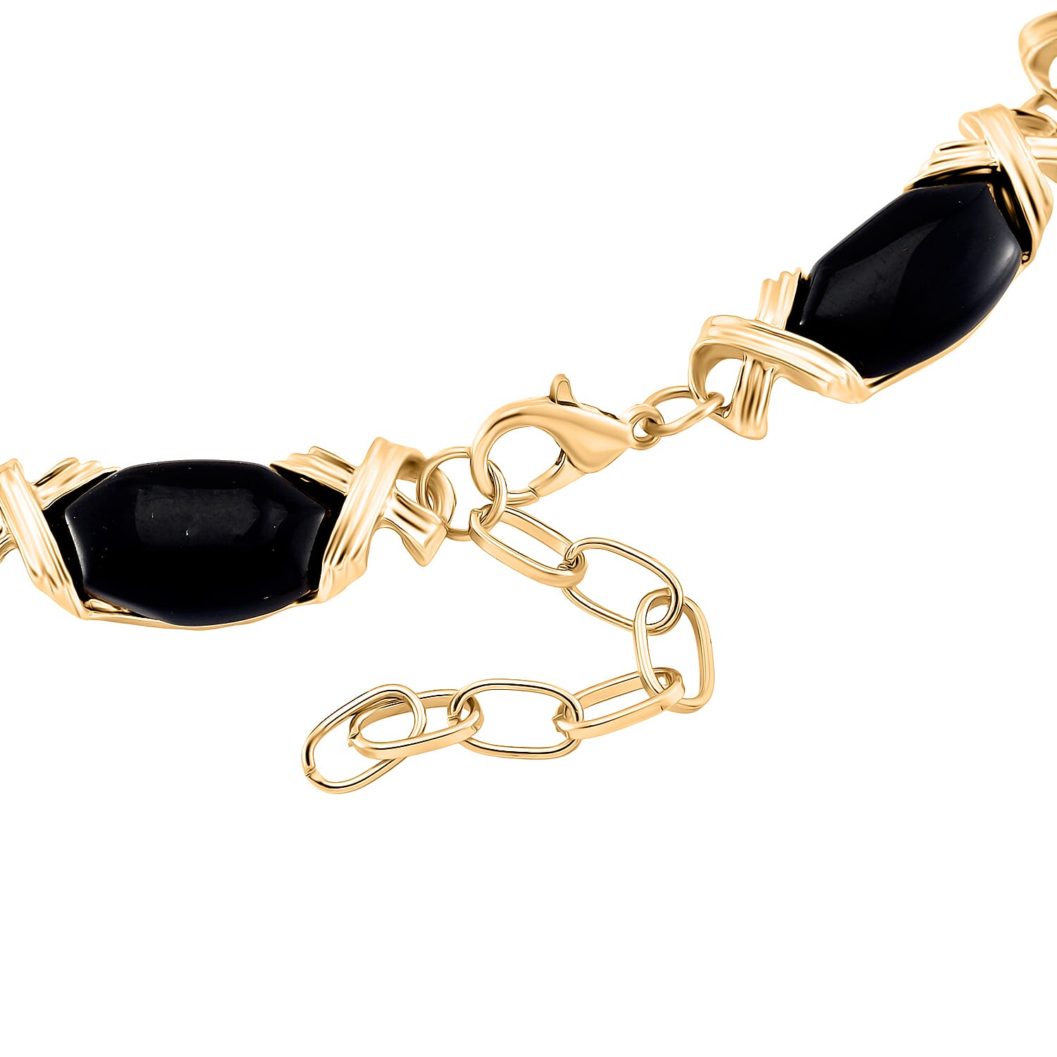 Black Obsidian XO Necklace (Size 18-2 Ext.) 250.00 Ct.