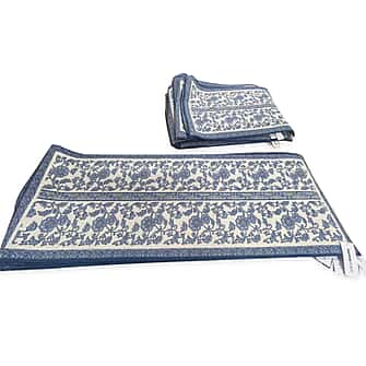 Set of 2 Machine Washable Door Mat and Runner With Anti Slip Base