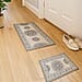 Set of 2 Machine Washable Door Mat and Runner With Anti Slip Base