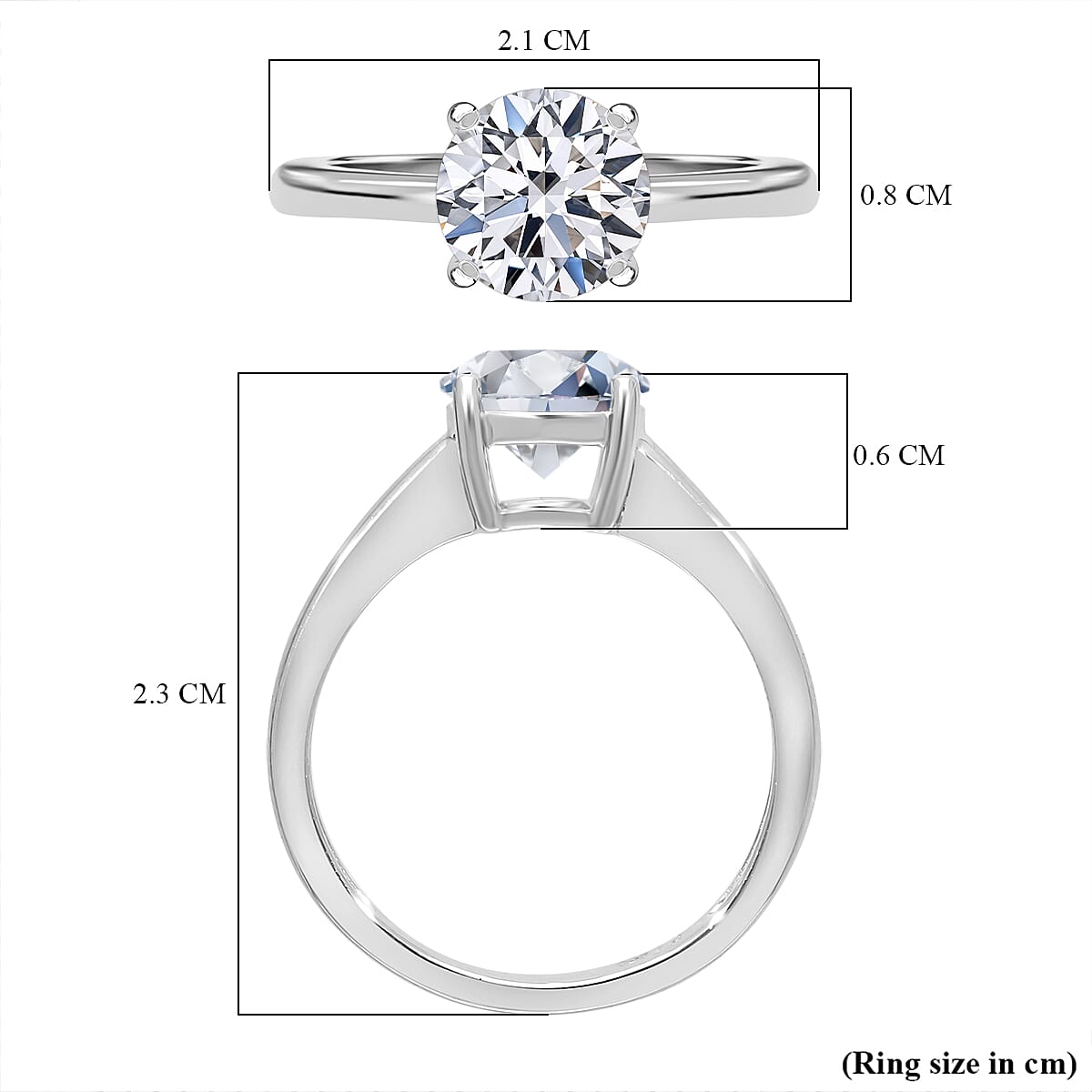 Luxuriant Diamond 950 Platinum IGI Certified VS-E-F Lab Grown Diamond Solitaire Ring 1.50 Ct.