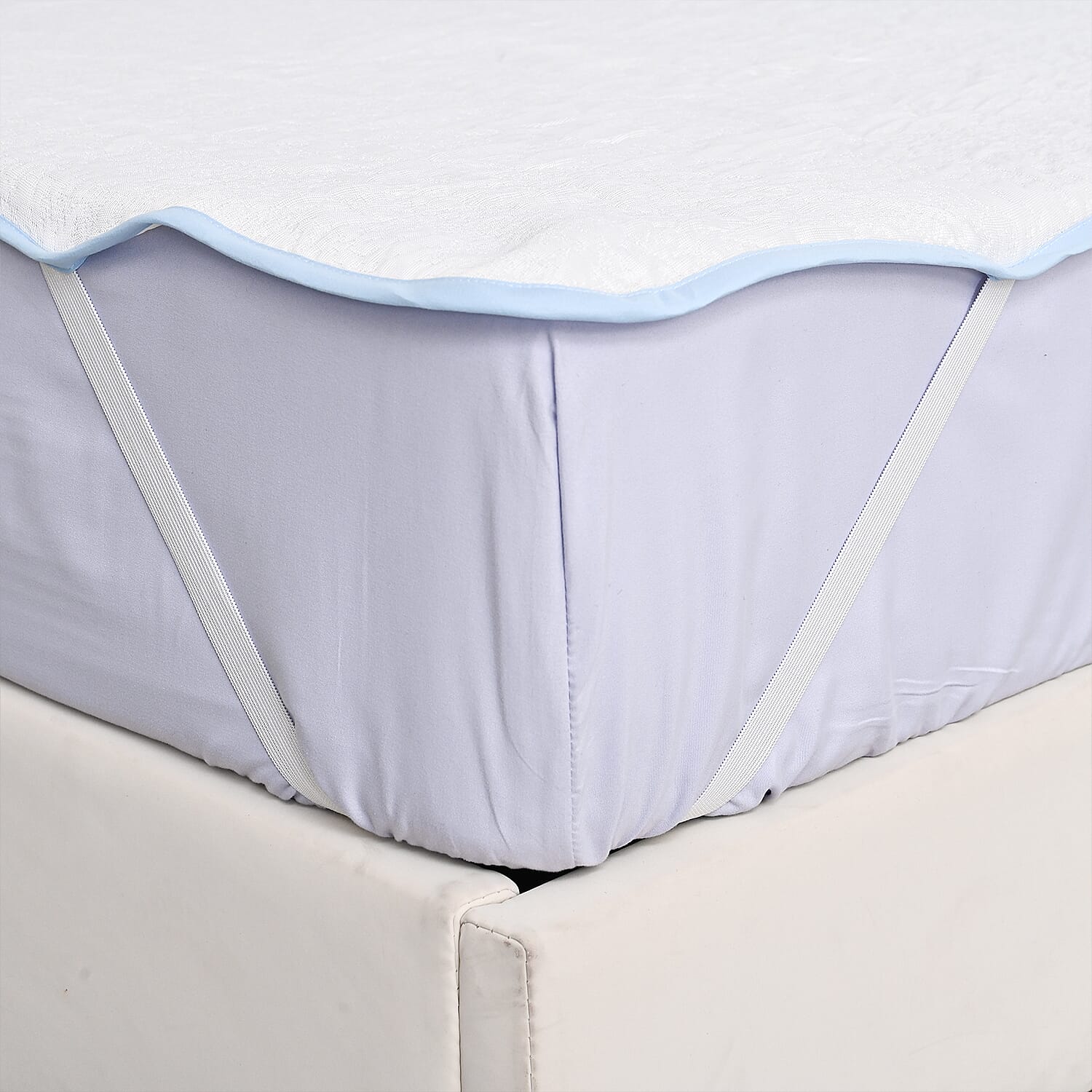 Luxury Jaquard Cooling Waterproof Mattress Protector - With Anchor Band Fit (Machine Washable) - Size King