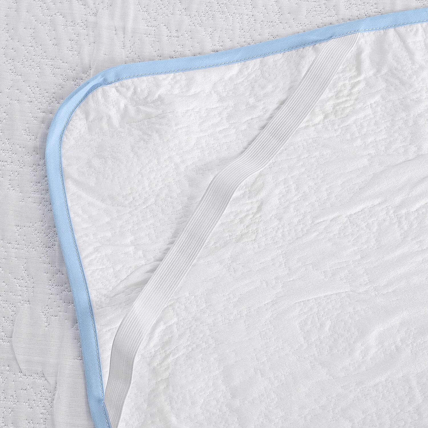 Luxury Jaquard Cooling Waterproof Mattress Protector - With Anchor Band Fit (Machine Washable) - Size King