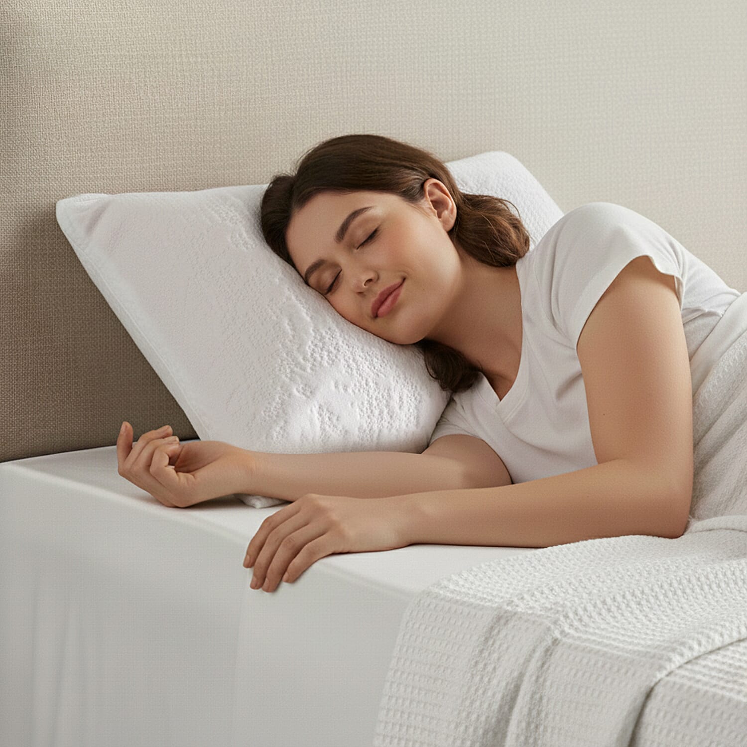 The Dream Pillow - Luxury Cooling Jacquard Pillow - Breathable & Moisture Absorbent, Designed to Absorb & Dissipate Heat (Machine Washable)