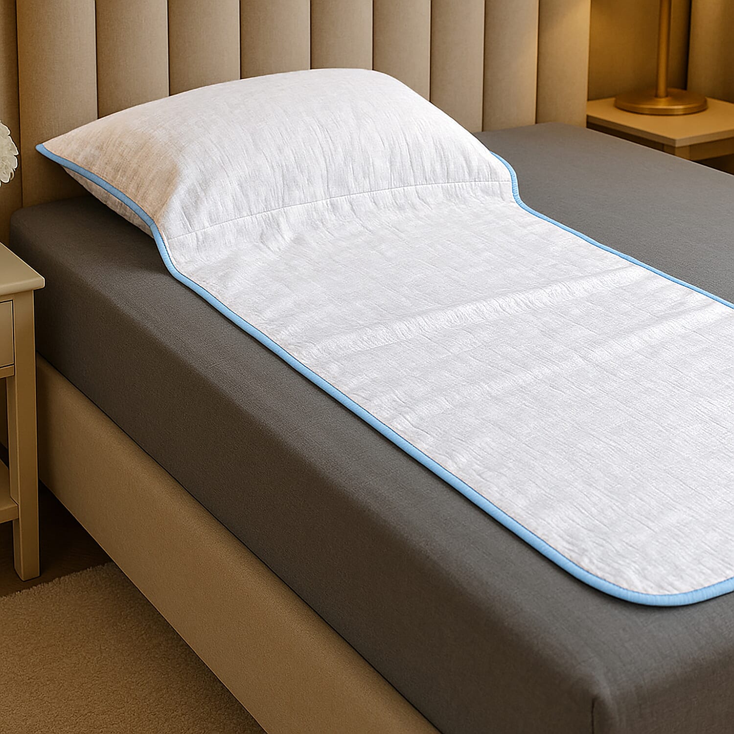 Luxury Cooling Jaquard Waterproof Mattress Protector- (Machine Washable) - Size Single