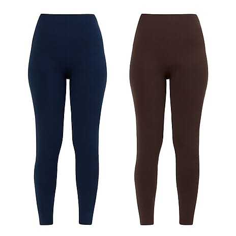 Emelia  Bottom and Legging - Navy Dark Brown