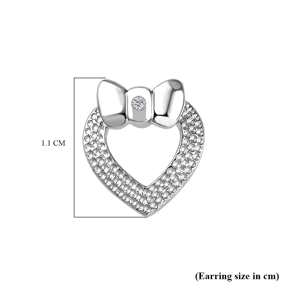 Moissanite Solitaire Stud Earring with Push Back in Rhodium Overlay Sterling Silver Moissanite Solitaire Stud Earring with Push Back in Rhodium Overlay Sterling Silver