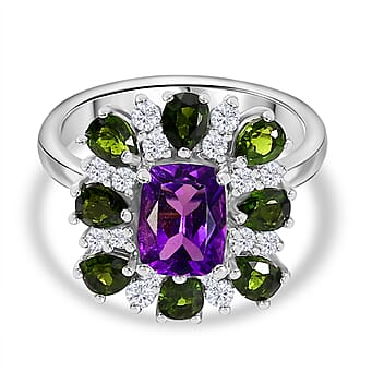 https://tjcuk.sirv.com/Products/80/4/8047816/African-Amethyst-Natural-Chrome-Diopside-White-Zircon-Ring-in-Rhodium-_8047816.jpg?w=342&h=342