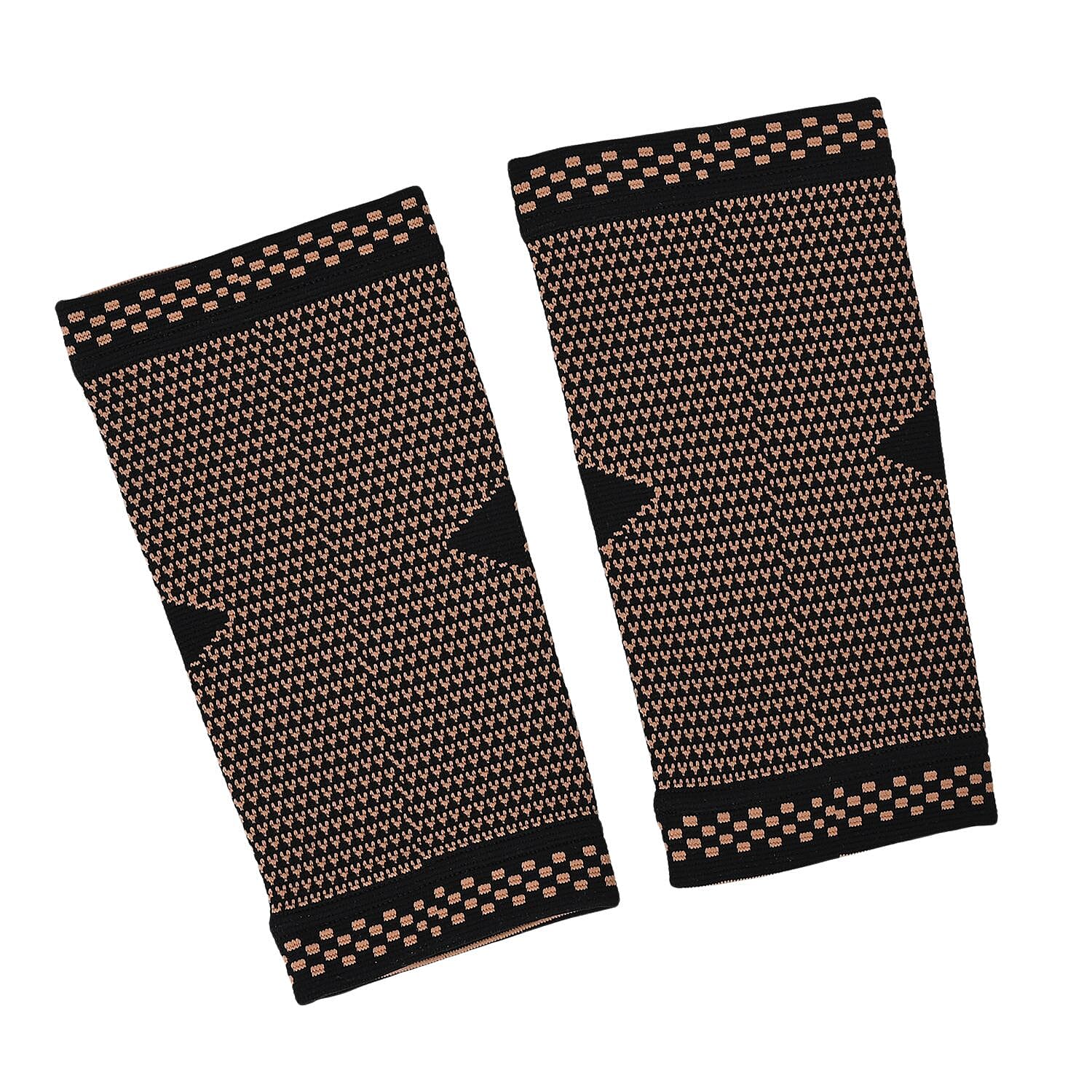 Copper Infused Arm Compression Sleeve for Pain Relief & Support (Size L) - Black