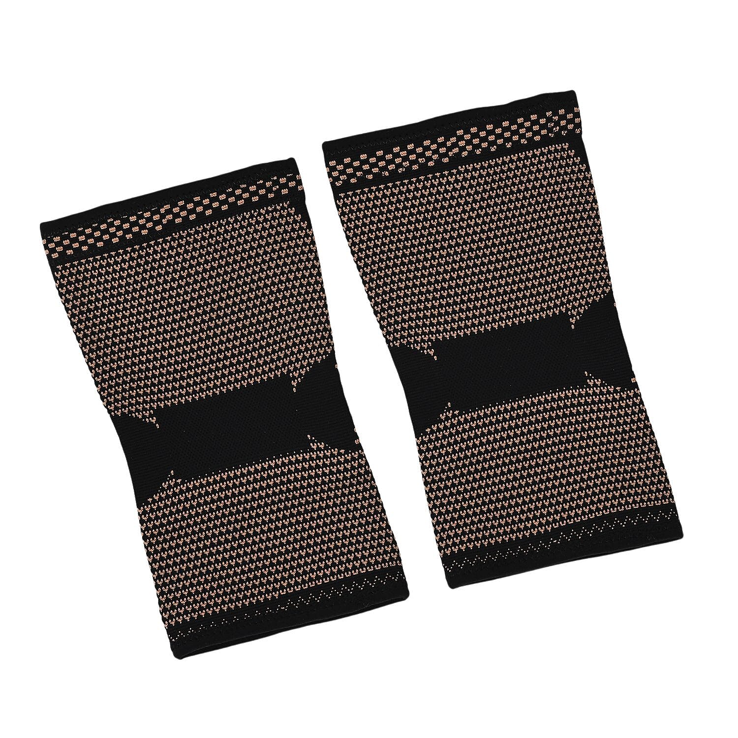 Copper Infused Knee Compression Sleeve for Pain Relief & Support (Size L) - Black