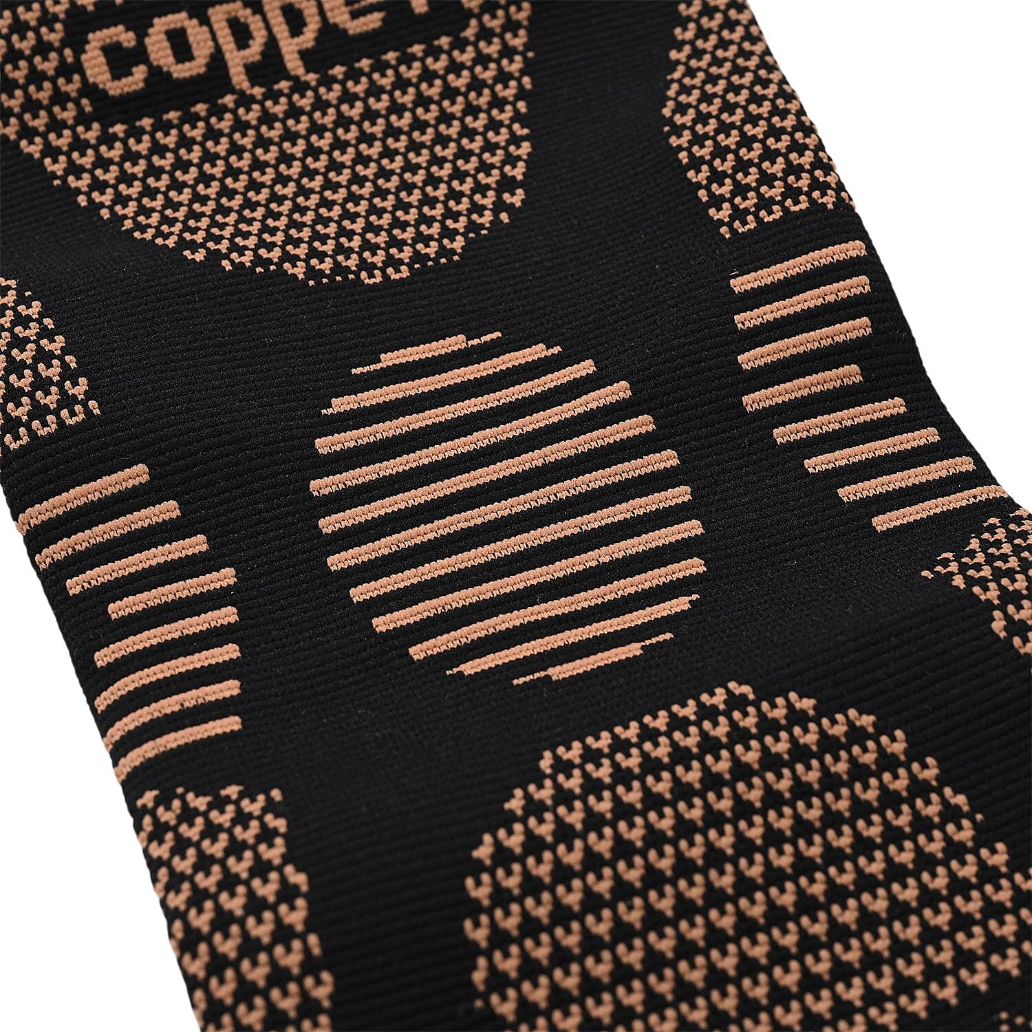 Copper Infused Knee Compression Sleeve for Pain Relief & Support (Size L) - Black