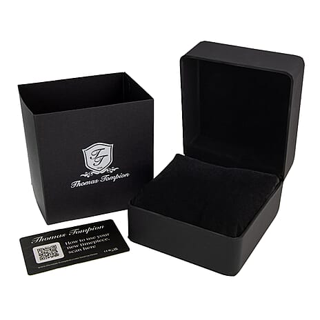 Thomas Tompion Automatic Movt. 3ATM Water Resistance Blue Dial Mens Watch with Blue Stainless Steel Strap