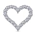 Valentines Day Special - Luxuriant Diamond Lab Grown Diamond (SI-GH) Heart Pendant in Platinum Overlay Sterling Silver 0.56 Ct.