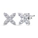 LUXURIANT 0.304 Ct. Lab Grown Diamond StudFloral Earring in Yellow Gold Sterling Silver