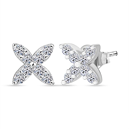 Luxuriant Diamond Lab Grown Diamond (SI-GH) Earring with Push Back in Platinum Overlay Sterling Silver Luxuriant Diamond Lab Grown Diamond (SI-GH) Earring with Push Back in Platinum Overlay Sterling Silver