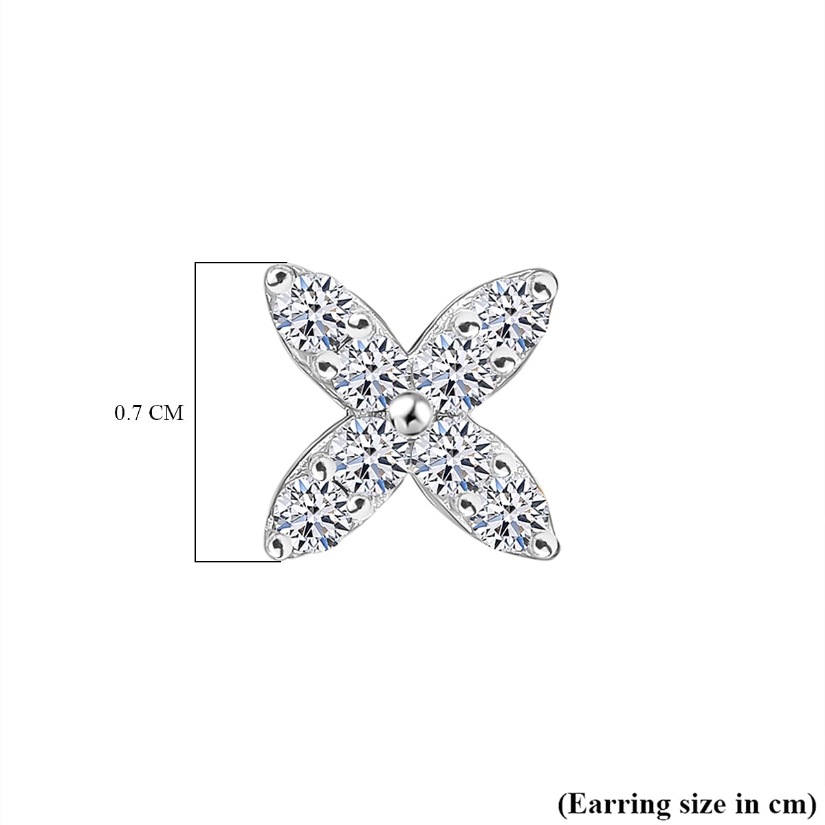 Luxuriant Diamond Lab Grown Diamond (SI-GH) Earring with Push Back in Platinum Overlay Sterling Silver Luxuriant Diamond Lab Grown Diamond (SI-GH) Earring with Push Back in Platinum Overlay Sterling Silver
