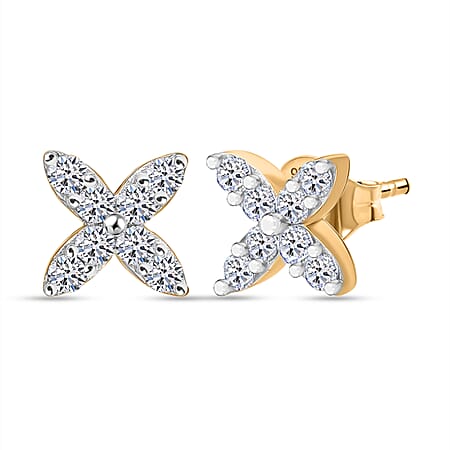Luxuriant Diamond Lab Grown Diamond (SI-GH) Earring with Push Back in Vermeil Yellow Gold Plated Sterling Silver Luxuriant Diamond Lab Grown Diamond (SI-GH) Earring with Push Back in Vermeil Yellow Gold Plated Sterling Silver