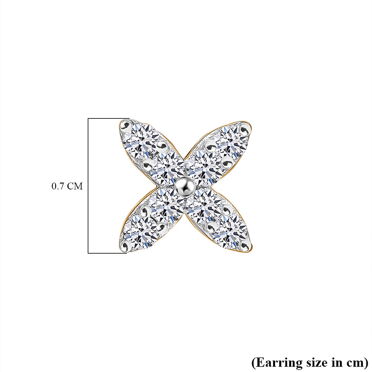 Luxuriant Diamond Lab Grown Diamond (SI-GH) Earring with Push Back in Vermeil Yellow Gold Plated Sterling Silver Luxuriant Diamond Lab Grown Diamond (SI-GH) Earring with Push Back in Vermeil Yellow Gold Plated Sterling Silver