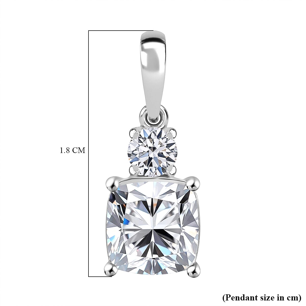 Luxuriant 950 Platinum SGL Certified (VS-GH) Lab Grown Diamond Pendant 2.00 Ct.