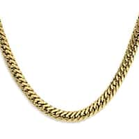 9K Yellow Gold Symphony Link Pianoforte Necklace with Lobster Clasp 20 Inch
