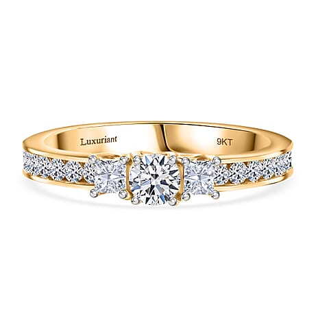Luxuriant Diamond 9K Yellow Gold SGL Certified (VS-G-H) Lab Grown Diamond Ring 1.00 Ct.