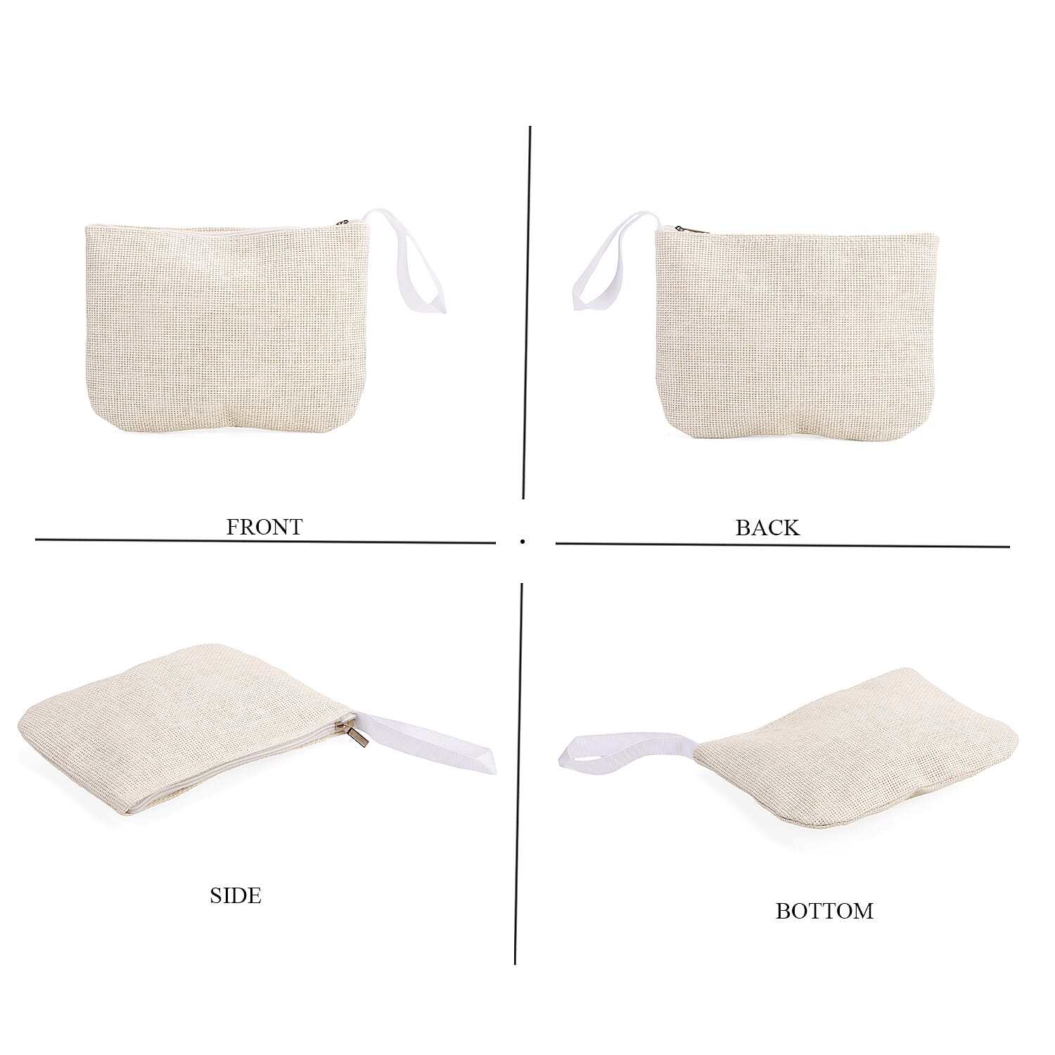 Set of 3- Fringe Color Striped Tote Bag, Pouch & Picnic Mat