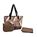 Set of 3- Khaki Tote Bag, Pouch & Picnic Mat