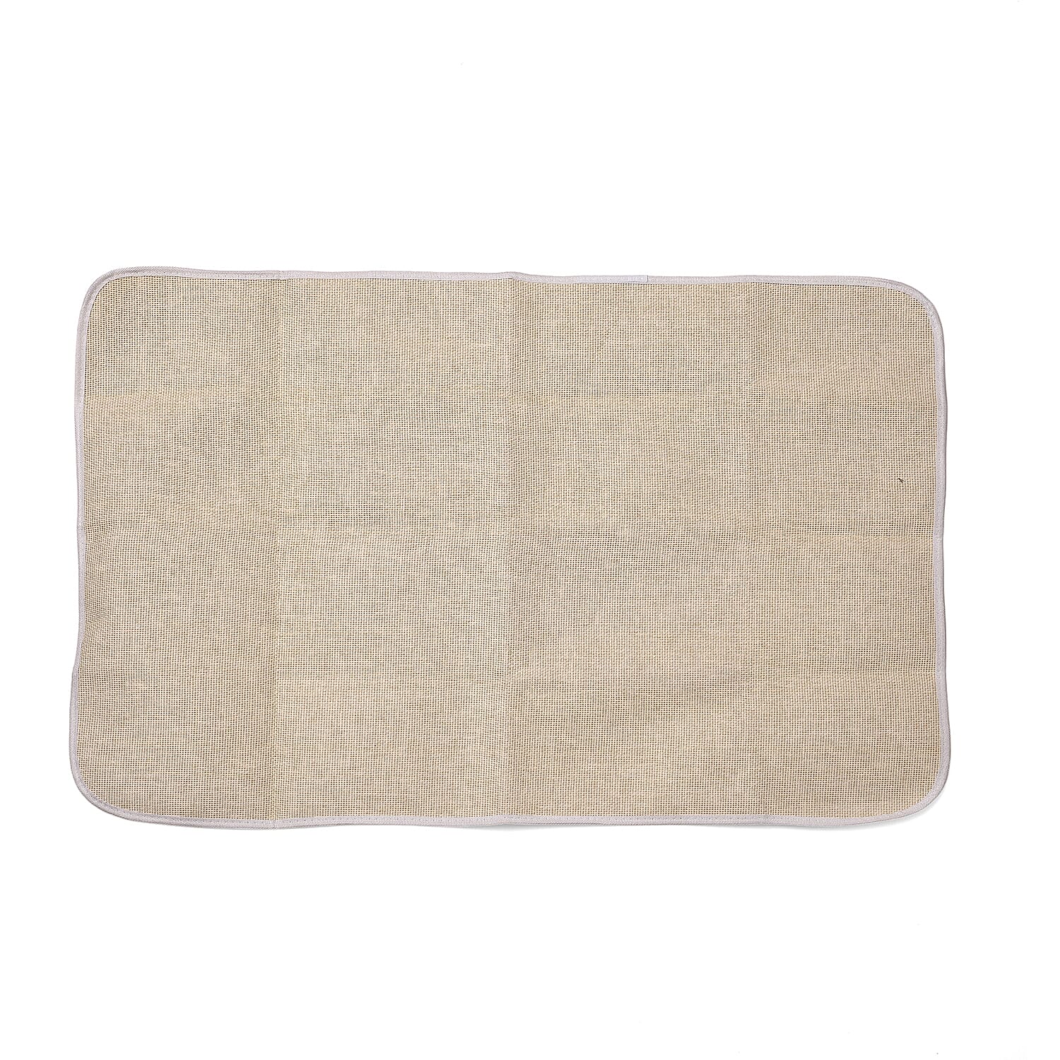 Set of 3- Fringe Color Striped Tote Bag, Pouch - Picnic Mat