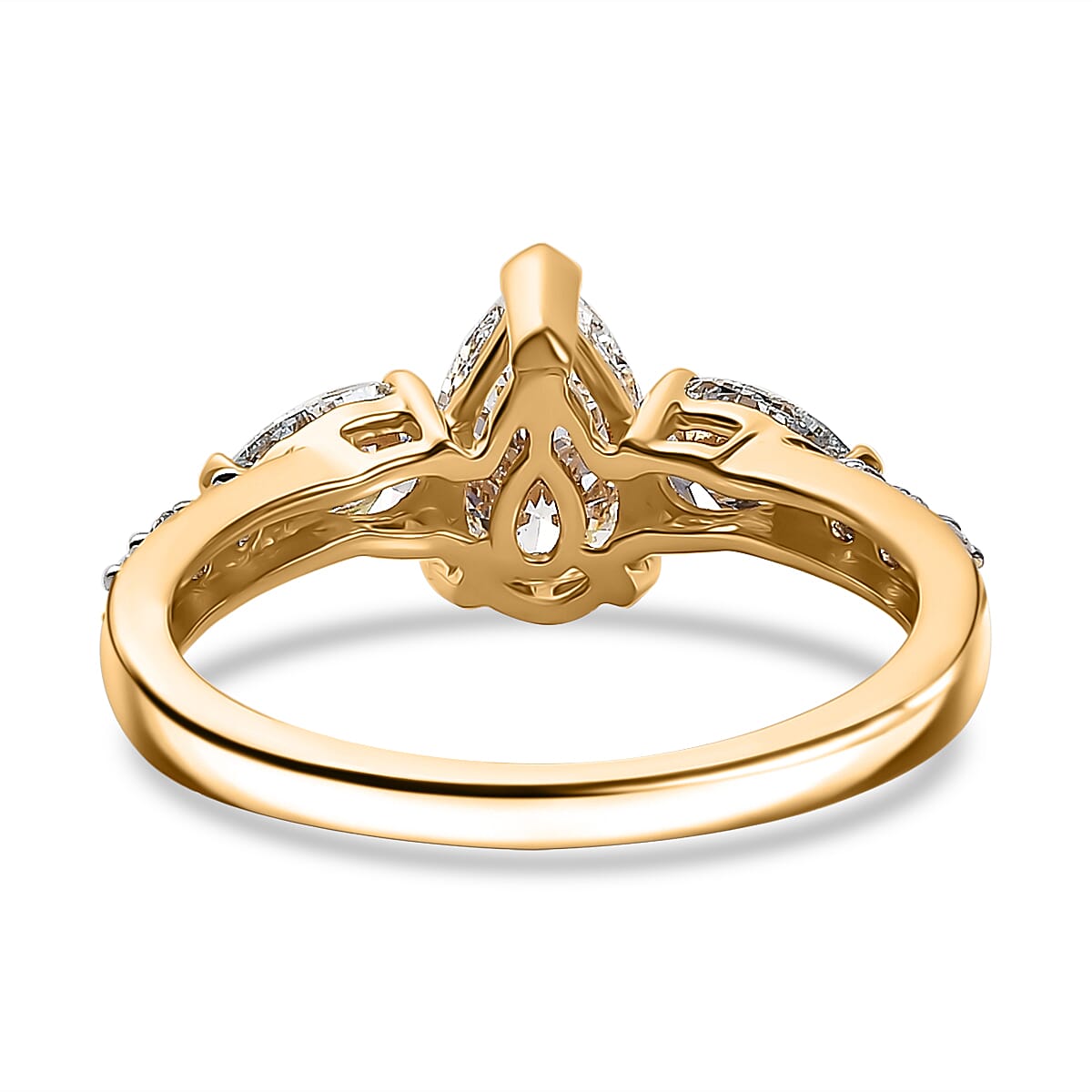 Luxuriant 18K Yellow Gold SGL Certified (VS-EF) Lab Grown Diamond Ring 2.00 Ct.