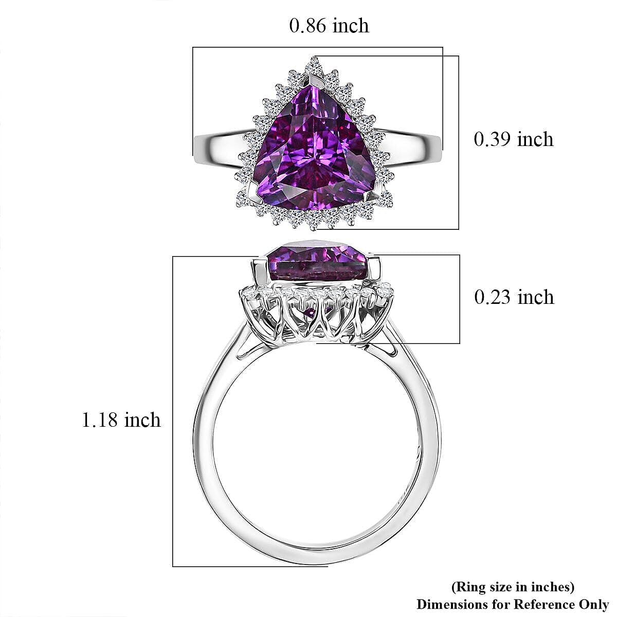 10K White Gold AAA Lab Grown Color Change Sapphire, Lab Grown Diamond Solitaire Ring, Gold Wt.4.2 Gms 3.870 Ct. 10K White Gold AAA Lab Grown Color Change Sapphire, Lab Grown Diamond Solitaire Ring, Gold Wt.4.2 Gms 3.870 Ct.