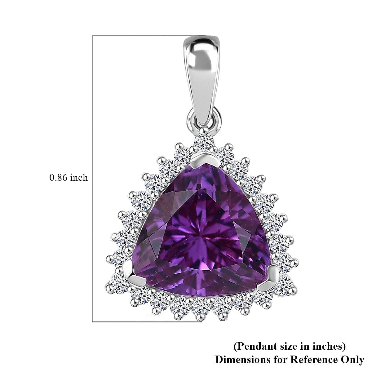 10K White Gold AAA Lab Grown Color Change Sapphire , Lab Grown Diamond EF, VS Solitaire Pendant 5.28 ct, Gold Wt. 1.86 Gms 3.870 Ct. 10K White Gold AAA Lab Grown Color Change Sapphire , Lab Grown Diamond EF, VS Solitaire Pendant 5.28 ct, Gold Wt. 1.86 Gms 3.870 Ct.