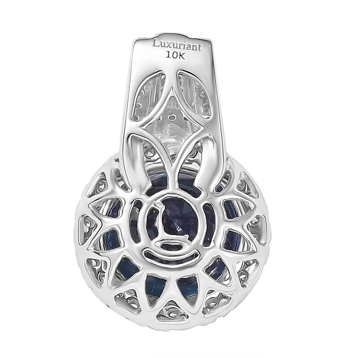 10K White Gold AAA Lab Grown Alexandrite, Lab Grown Diamond EF, VS Solitaire Pendant, Gold Wt.2.1 Gms  4.190  Ct.