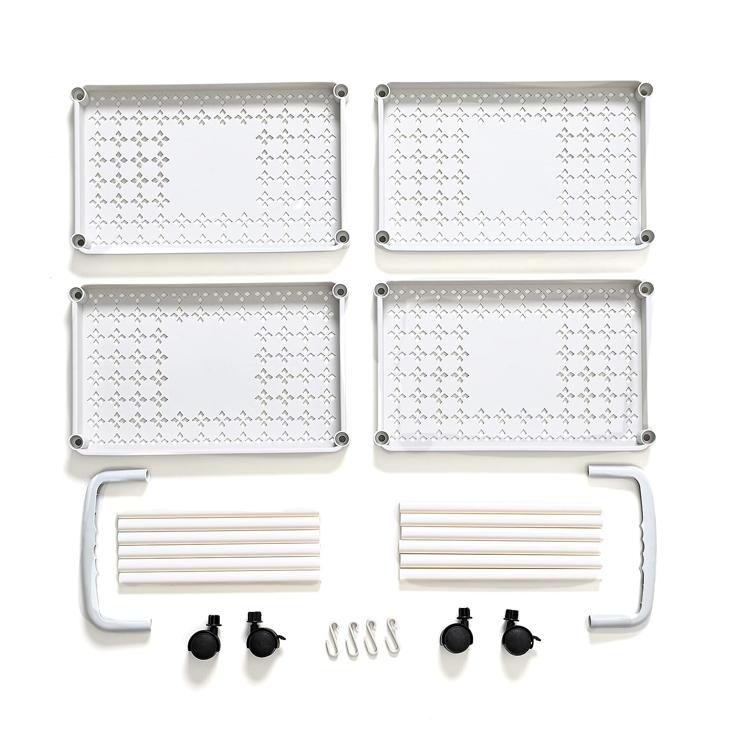 4-Tier Organizer with Wheels (99cm) - White