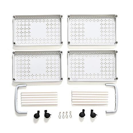 4-Tier Organizer with Wheels (99cm) - White