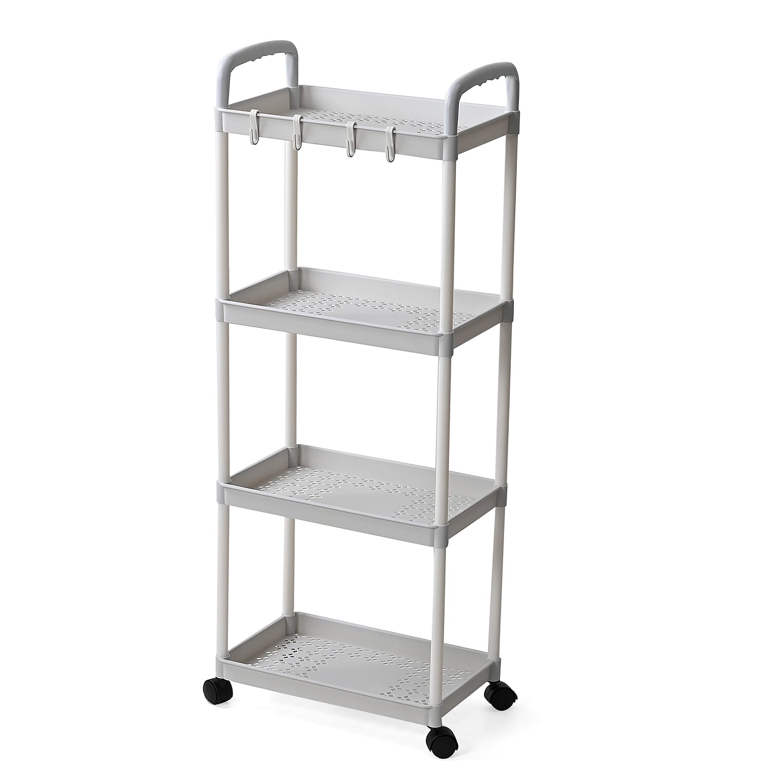 4-Tier Organizer with Wheels (99cm) - White