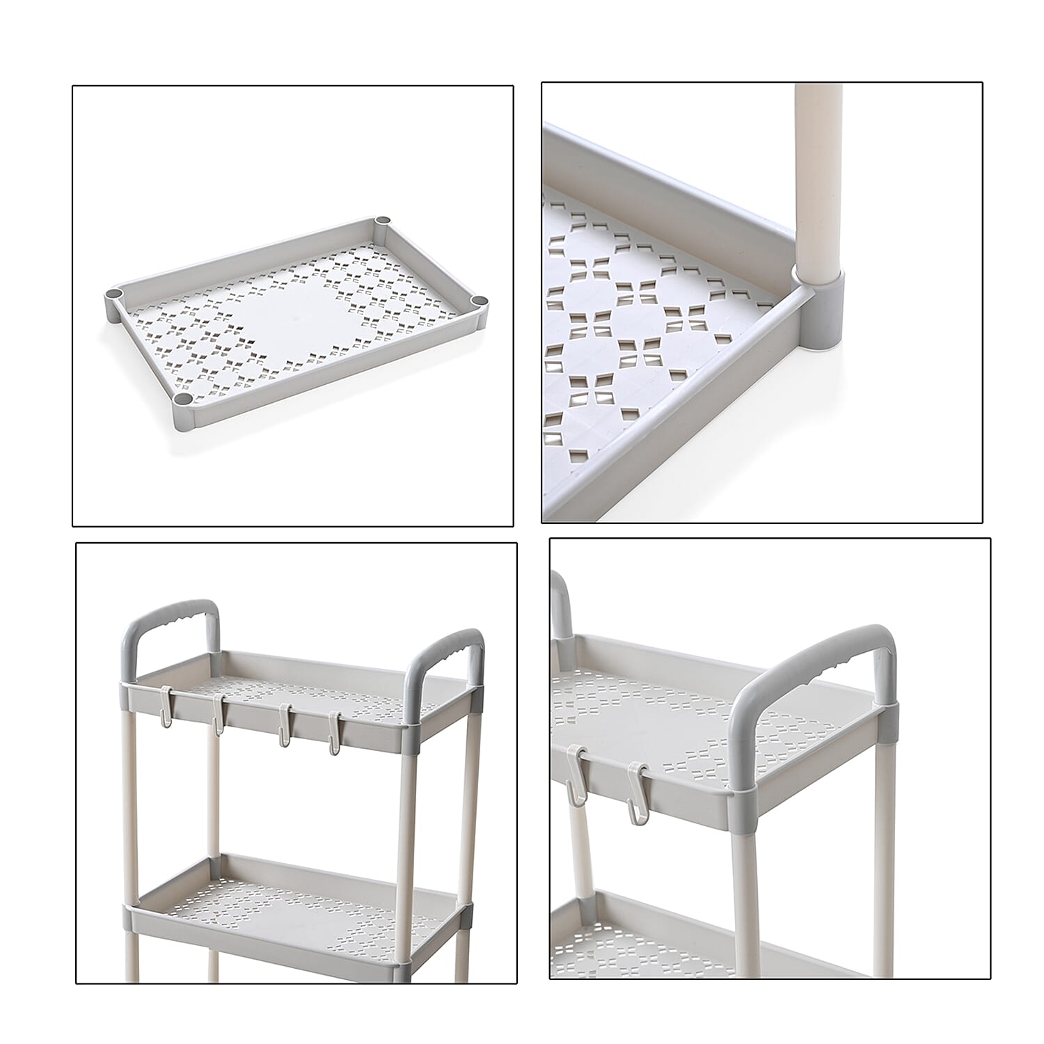 4-Tier Organizer with Wheels (99cm) - White