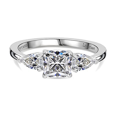 Luxuriant 950 Platinum SGL Certified (VS-GH) Lab Grown Diamond Ring 1.50 Ct.