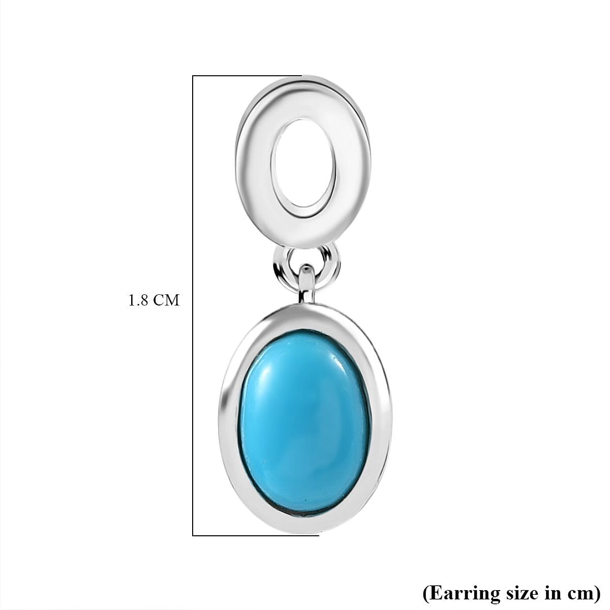 Sleeping Beauty Turquoise Dangling Earring with Push Back in Rhodium Overlay Sterling Silver 1.68 Ct. Sleeping Beauty Turquoise Dangling Earring with Push Back in Rhodium Overlay Sterling Silver 1.68 Ct.