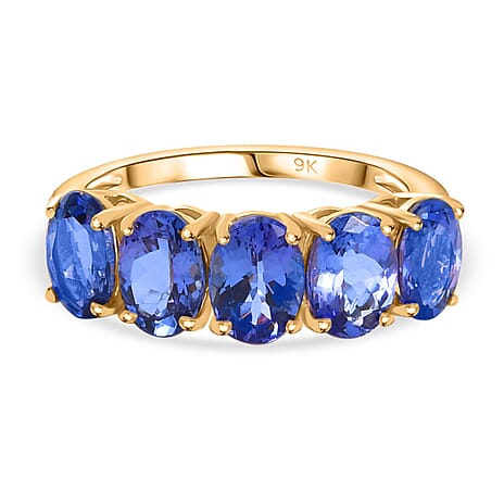 9K Yellow Gold AA Tanzanite Ring, Gold Wt.1.83 Gms  3.875  Ct.