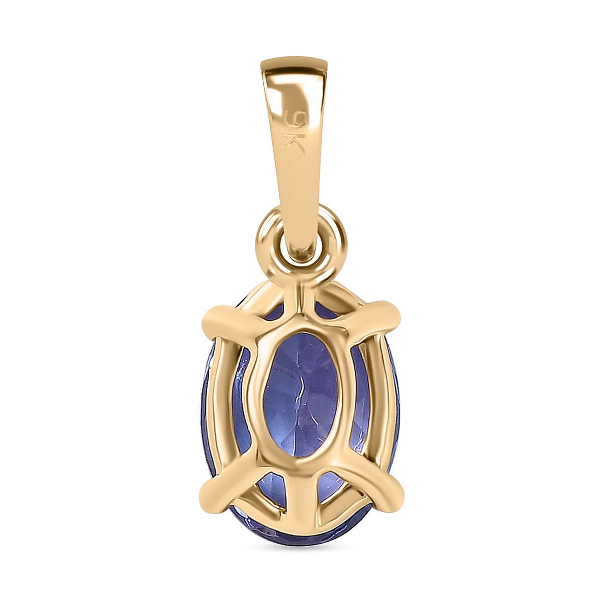 9K Yellow Gold Tanzanite Solitaire Pendant