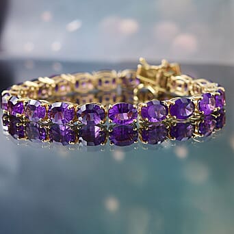 https://tjcuk.sirv.com/Products/80/5/8051046/African-Amethyst-Cluster-Bracelet-Size-7-in-18K-YG-Vermeil-Sterling-Si_8051046_1.jpg?w=342&h=342