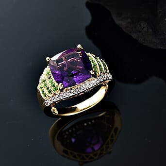 https://tjcuk.sirv.com/Products/80/5/8051199/African-Amethyst-Natural-Chrome-Diopside-White-Zircon-Ring-in-18K-Verm_8051199_1.jpg?w=342&h=342