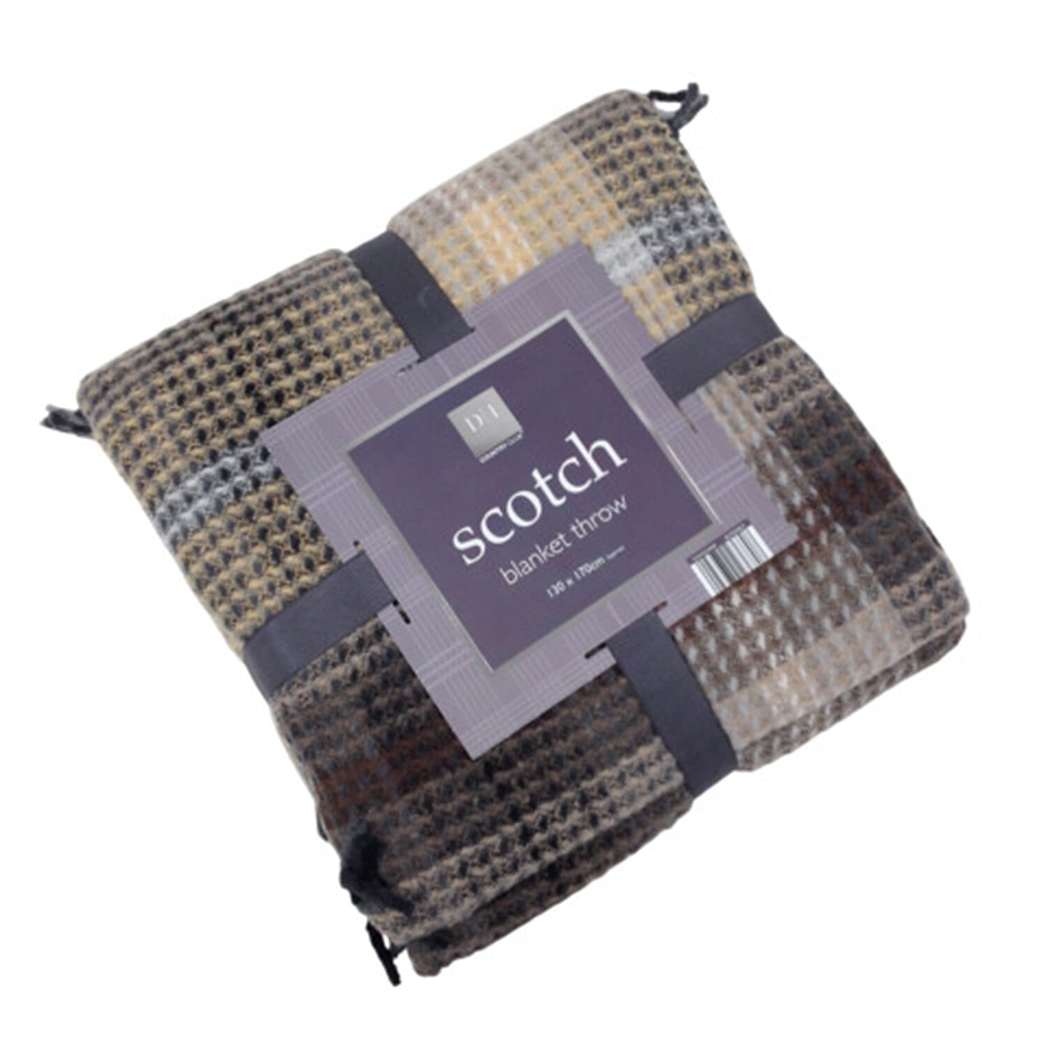 Country Club Tartan Cream Colour Blanket Throw (Size 170x130 cm)